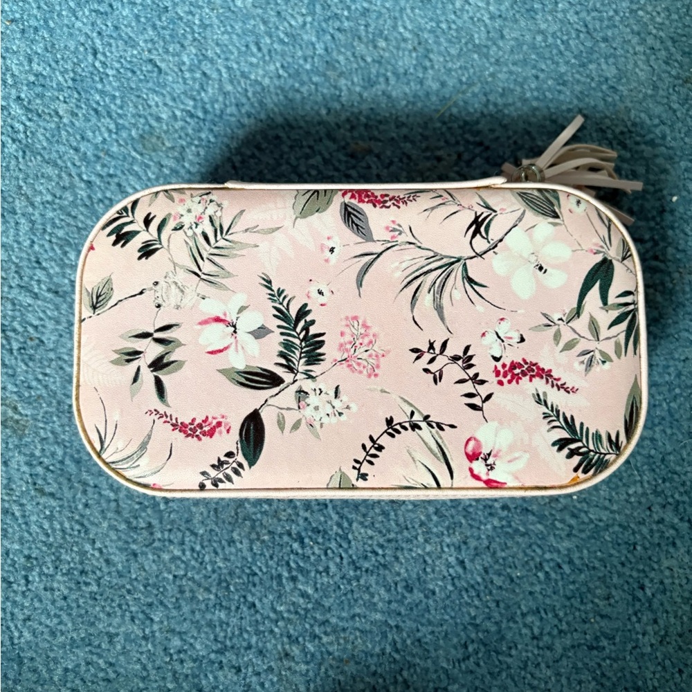 Rachel Zoe Floral Pink Travel Jewlery Case